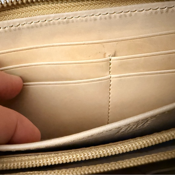 Frye Campus Rivet Zip-Around Leather Wallet Color Tan - Picture 5 of 14